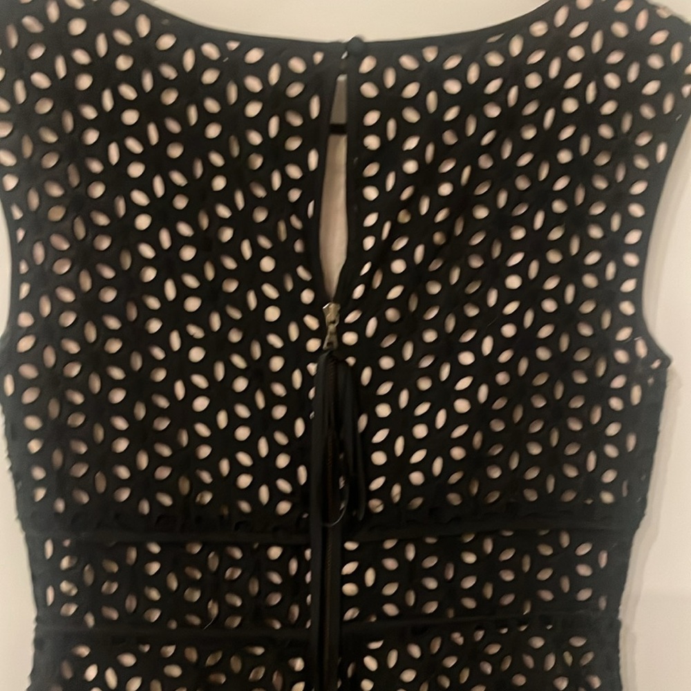 Loft Black Eyelet Dress, Size 0 - Picture 5 of 5